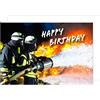 Edition Seidel Biglietto di auguri di compleanno con busta, biglietto di auguri Billet Happy Birthday, per uomo e donna, motivo: vigili del fuoco (G3433 SW023)