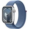 Apple Watch Series 9 GPS Cassa 41mm in Alluminio Argento con Cinturino Sport Loop Blu Inverno - MR923QL/A