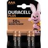 Duracell Plus Ministilo (AAA) 2400 in blister da 4 pile