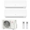 Fujitsu Dual Split KM WiFi 15+15 Btu AOYG18KBTA3 ASYG14KMCF ASYG14KMCF Condizionatore Parete R-32 4.2+4.2 kW Bianco Inverter