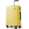 LUGG Bagaglio in ABS da 28 pollici con serratura TSA, maniglia del carrello in alluminio, ruote girevoli a 360°, materiale resistente all'acqua e durevole, compatibile con compagnie aeree (75 x 30 x