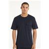 Tezenis T-shirt Girocollo In Cotone Con Taschino Uomo Blu