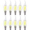 WULUN 10er Filament E14 C35 lampada LED a incandescenza per lampada, E14 filamento retrofit classico, 6W 600 lumen 6500K bianco freddo, Sostuisce lampada a incandescenza 60W, Dimmable