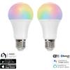 Aigostar Lampadina Led Smart A60 E27 12W WiFi Bluetooth Mesh RGB CCT luce regolabile e dimmerabile confezione da 2pz Aigostar