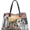 Y Not Y-Not Tote Bag Tre Comparti con Stampa Life in Trulli