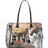 Y Not Y-Not Shopping Bag Tre Zip con Stampa Life in Trulli
