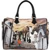 Y Not Y-Not Boston Bag con Stampa Life in Trulli