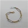 BRACCIALE DA DONNA A MAGLIA IN ORO GIALLO E BIANCO 18KT 750 6 GRAMMI (0380)