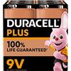 Duracell 4X Duracell 9V Plus 6LR61/MN1604 Alcalina (1 Blister Da 4 Batterie) 4 Pile