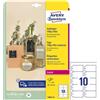 AVERY Cartellini resistenti c/angoli tagliati 90x50mm 10fg(10cart/fg) bianco Avery