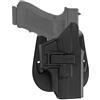efluky Fondina Glock Pistola Polimero Holster per Glock 19/23/32(Gen1-5), Glock 19X, Glock 45, Paddle 60° Regolabile Nero