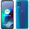 Motorola moto g100 (5G, fotocamera 64 MP, batteria 5000 mAH, 8/128 GB, Display 6.7 FHD+ 90Hz, NFC, Dual SIM, Android 11), Iridiscent Blue, cover inclusa