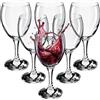 KADAX Calici da vino, lavabili in lavastoviglie, bicchieri di alta qualità ed eleganti, per vino rosso e bianco, bicchieri da vino su stile lungo, calici da servire (6 x 340 ml, per vino rosso)