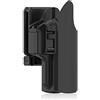 efluky Universale IPSC Fondina Pistola Polimero Holster per Beretta APX/Glock 19 17/CZ P09 P07/Walther P99/H&K USP