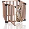 Bettacare Recinto Gioco per Cani in Legno, 80cm x 80cm, Naturale, 76cm di Altezza, Zona Gioco per Cani e Cuccioli, Recinto per Animali Domestici, Area Cani Interna, Facile da Installare
