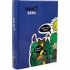 Smemoranda Green Balloon Special Edition - Diario Scuola 2023-2024, 16 Mesi, Settembre 23 - Dicembre 24, Formato Large 13 x 17,7 cm, Copertina a cura di Brodo, Colore Blu
