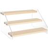 NBEADS Espositore A Più Livelli In Acrilico A 3 gradino, Espositori In Legno Che Mostrano Il Supporto Espositore per Profumo Supporto per Modi lo per Artigianato Che Mostra La Collezione, 20x16x11.5cm