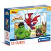 Clementoni- Marvel Spidey And His Amazing Friends Friends-12 Pezzi Bambini 3 Anni, Cartoni Animati, Puzzle Cubi, Made in Italy, Multicolore, 41198