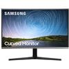 Samsung Monitor CR50 (C27R502), Curvo (1800R), 27, 1920x1080 (Full HD), VA, 60 Hz, 4 ms, FreeSync, HDMI, D-Sub, Ingresso Audio, Flicker Free, Eye Saver Mode, Dark Blue Gray