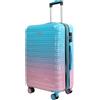 Blade Set di 3 valigie espandibili - Valigia rigida trolley - Valigia leggera in ABS + PC con serratura TSA - 4 ruote rotanti - Set di 3 valigie da viaggio, blu-rosa, L, valigetta
