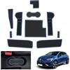 GAFAT Renaul-t Clio 5 (Freno Elettrico) 2020-2024 2025 Tappetini Antiscivolo, Clio 5 Tappetini in Gomma Console Centrale Bracciolo, Cucitura Porta, Compatibile con Renault Clio 5 Accessori (Blu)