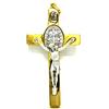 GTBITALY 10.029.20 Croce di San Benedetto con MEDAGLIA Ovale INRI Oro con Anello 8 cm