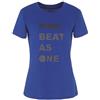 Armani Exchange Sustainable, We Beat As One Logo, Regular Fit, Maniche Corte T-Shirt, Blu, L Donna