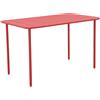 Leroy Merlin Tavolo da pranzo per giardino Cafe in acciaio con piano in alluminio rosso per 6 persone 70x120cm