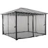 NATERIAL Gazebo Volta in alluminio struttura grigio antracite, copertura grigio L 360 x P 300 x H 264 cm