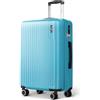 LUGG Bagaglio in ABS da 28 pollici con serratura TSA, maniglia del carrello in alluminio, ruote girevoli a 360°, materiale resistente all'acqua e durevole, compatibile con compagnie aeree (75 x 30 x