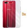 REY Pack 3X Cover in Gel TPU Trasparente per Oppo RX17 Neo, Ultra Sottile 0,33 mm, Morbido Flessibile, Custodia Silicone