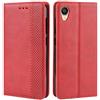 HualuBro Cover per ZenFone Live L1, Flip Case in PU Pelle Premium Portafoglio Cover [Funzione Stand] [Slot Carte] Leather Wallet Phone Custodia per ASUS ZenFone Live L1 ZA550KL G552KL (Rosso)