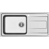 Schock Lavello incasso 1 Vasca con gocciolatoio a destra Sopratop 100 x 50 cm Acciaio Inox WAVE D100L SCHOCK WAVD100LSX