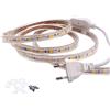 FOLGEMIR Striscia LED 1 metro Bianco Caldo, 220V 230V strip, 60 LEDs/m, impermeabile IP65, retroilluminazione morbida