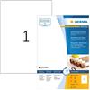 HERMA 10775 - Etichette resistenti alle intemperie, 80 fogli, 210 x 297 mm, 1 foglio per A4, 80 adesivi, stampabili, opache, per esterni, in carta speciale, colore: Bianco