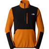 The North Face - Pile tecnico con zip - M Glacier Pro 1/4 Zip Desert Rust/TNF Black per Uomo - Taglia S,L - Arancione