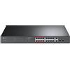 tplink TP-Link TL-SL1218MP switch di rete Non gestito Fast Ethernet (10/100) Supporto Power over Ethernet (PoE) Nero