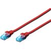 DIGITUS CAT 5e U-UTP patch cord, Cu, PVC AWG 26/7, length 1 m, color red