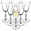 KADAX Bicchieri da vino realizzati in vetro di cristallo, set 6er, 250 ml, alta qualità, bacio di vino con gambo alto, per casa, festa, eleganti bicchieri di vino bianco, bellissimi bicchieri di vino rosso