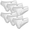 NORD EST 6 Pezzi Slip Uomo Art. Kent Cotone 100% a Costina 4° M - 5° L - 6° XL - 7° XXL (5°, Bianco)