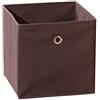 Inter Link - Contenitore pieghevole - Porta oggetti pieghevole - Scatola in tessuto pieghevole - Contenitore per divisori o scaffali - 32 x 32 x 32 cm - Con foro per le dita - Winny - Marrone