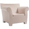 Kartell Bubble Club Poltrona, Polietilene colorato in Massa, Cipria, 75x102x78 cm
