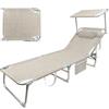 Aktive 188x58x30 Cm Sun Loungers Beige