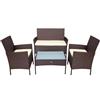 Aktive 3 Armchairs With Tables Nero