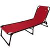 Aktive Polyester 59x190x30 Cm Sun Loungers Rosso