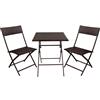 Aktive Table And 2 Chairs Set Argento