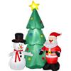 DecHome Albero di Natale Gonfiabile 185cm con Babbo Natale Decorazione Natalizia per Giardino e Casa con Luci LED Multicolore - 415V90844