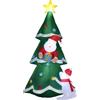 DecHome Albero di Natale Gonfiabile con Babbo Natale e Cagnolino Luci LED e Gonfiatore Incluso 112x80x180cm - 554V90MX-844