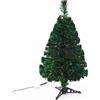 DecHome Albero di Natale h. 90 cm con 90 Rami In Pvc e Fibra Ottica Verde - 830174
