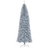 DecHome Albero di Natale Slim h. 210 cm e con Base Rimovibile Argento